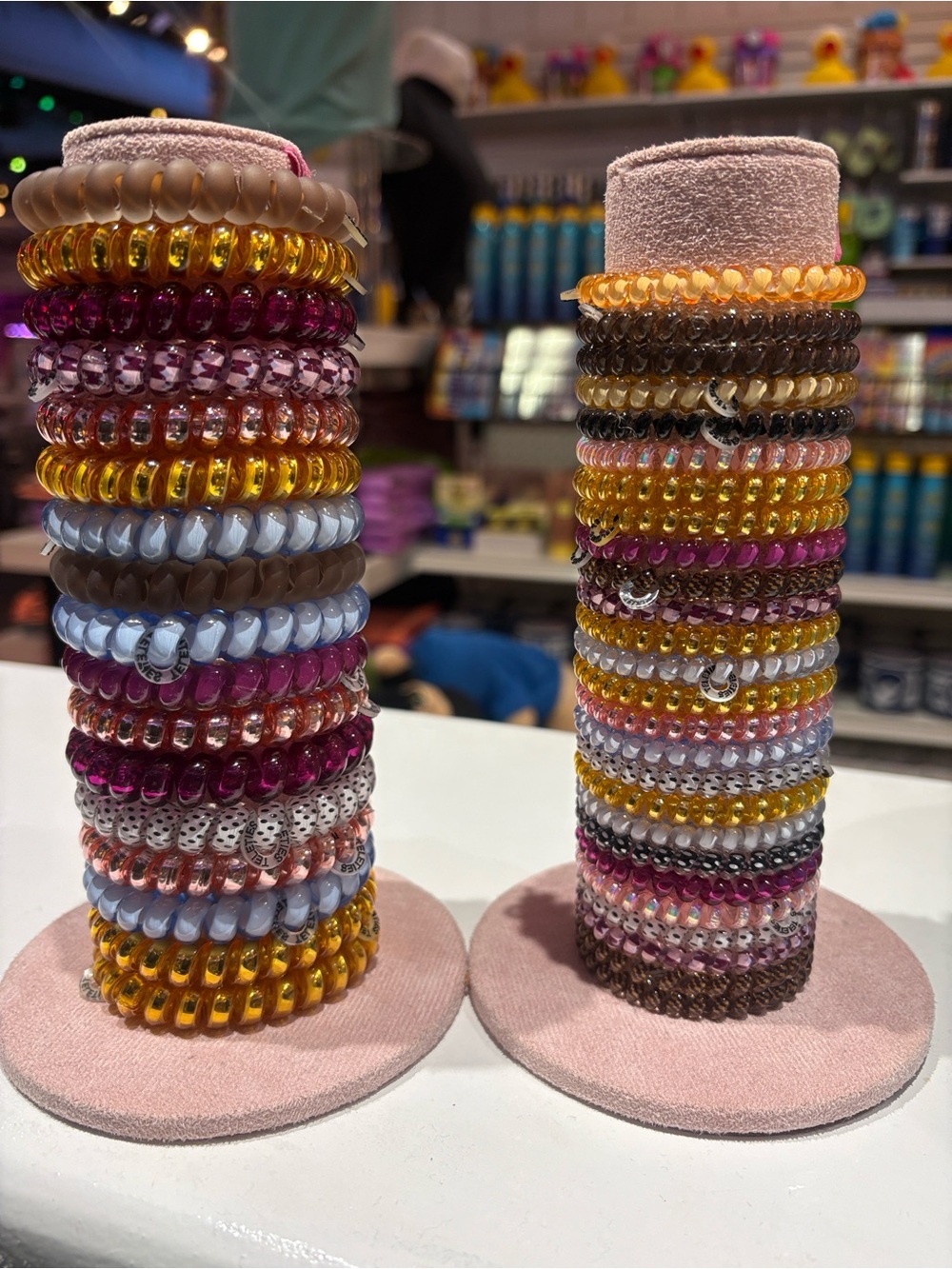 TELETIES! Set of TEN. Trendy hair tie/ Stackable Bracelet In One. Lg & Sm sizes